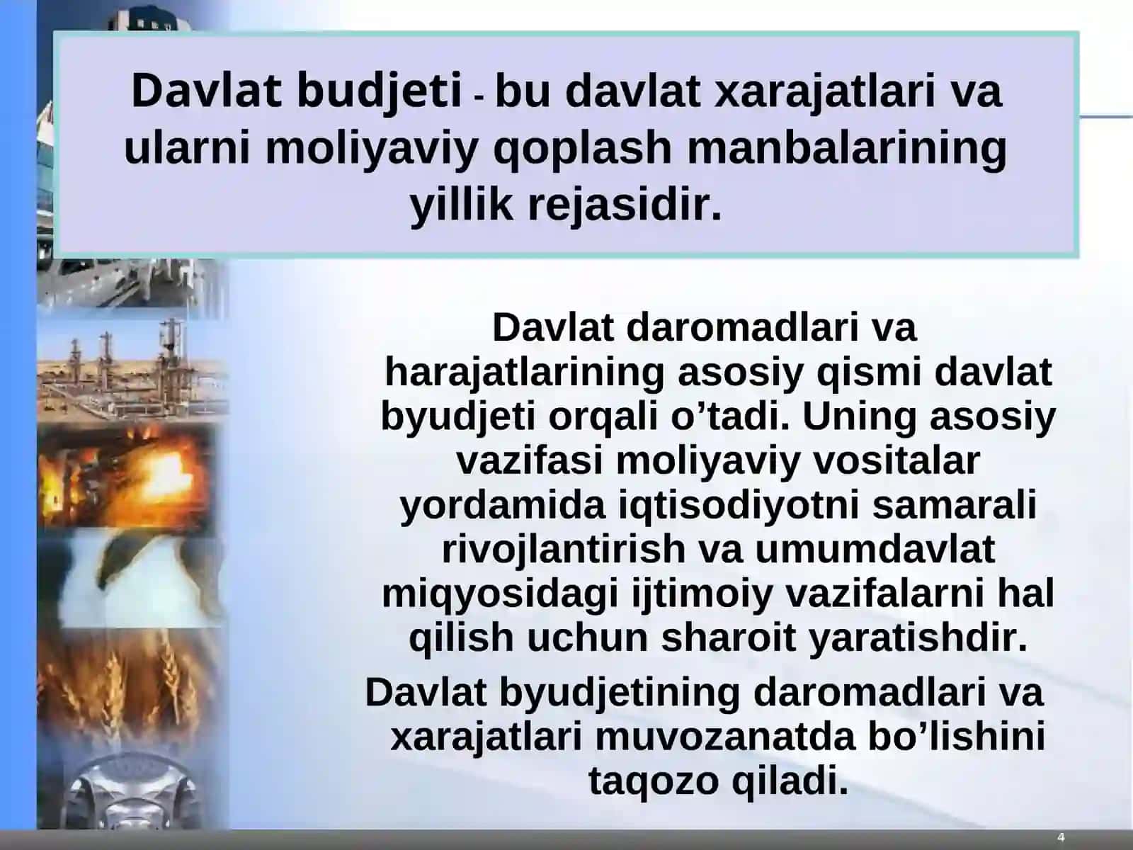 Byudjet siyosati, uning turlari, maqsad va vazifalari –PPT | Davlat moliyasi 4