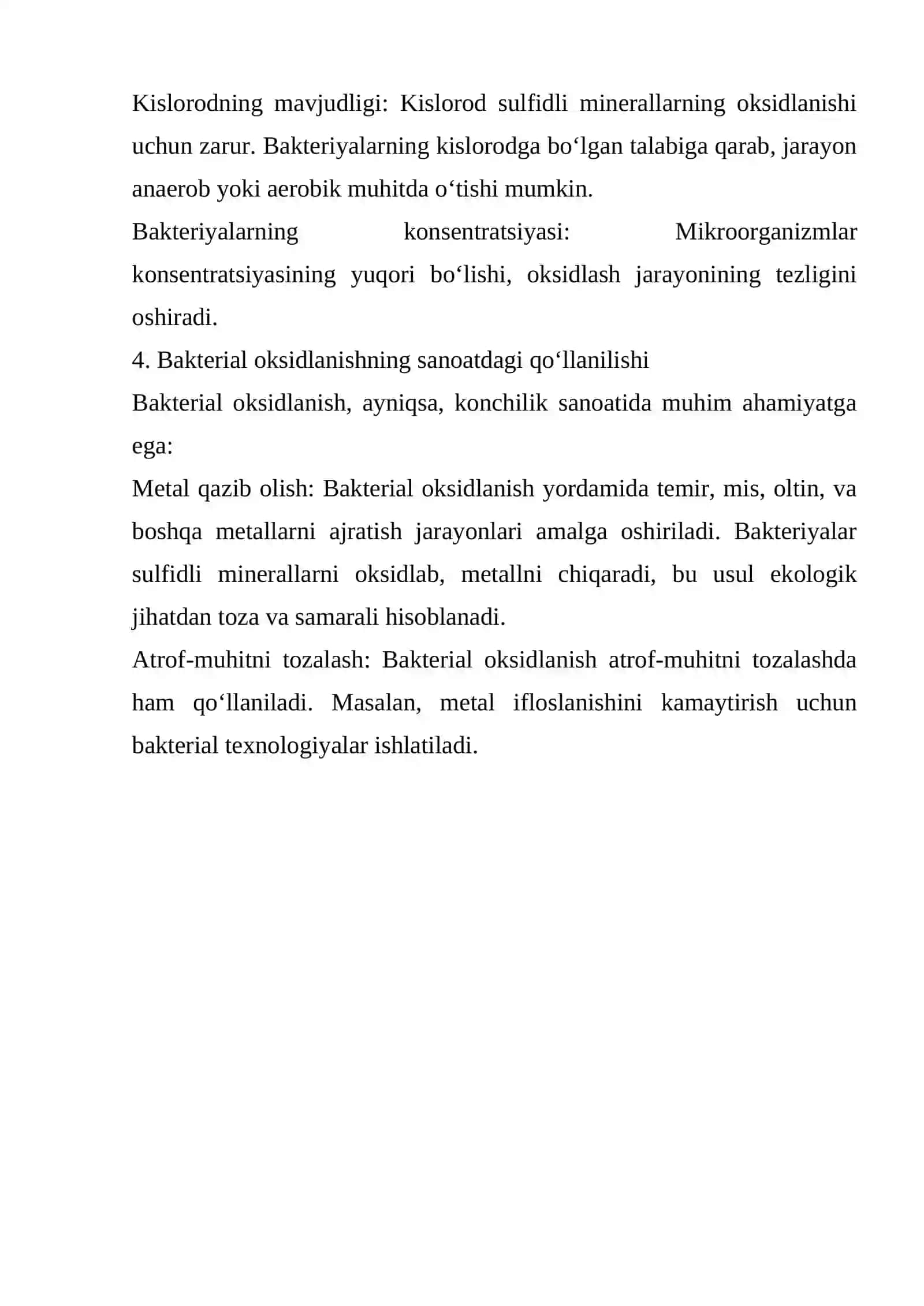 Sulfidli minerallarni bakterial-kimyoviy oksidlash jarayonining kinetikasi 4