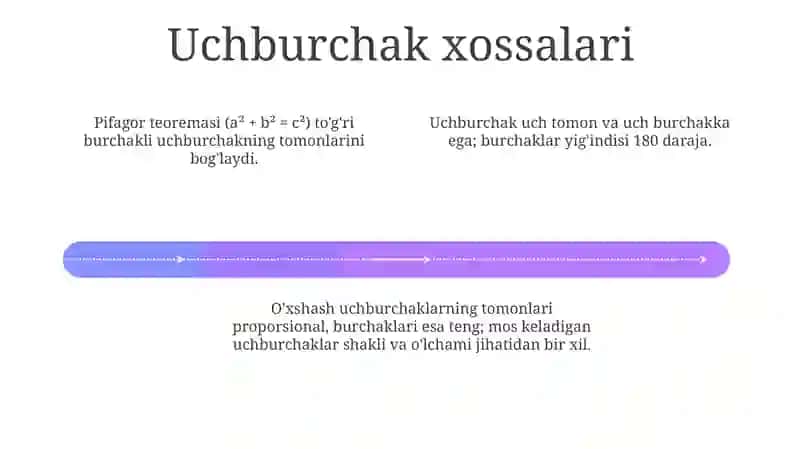 Uchburchak geometriyasi 4