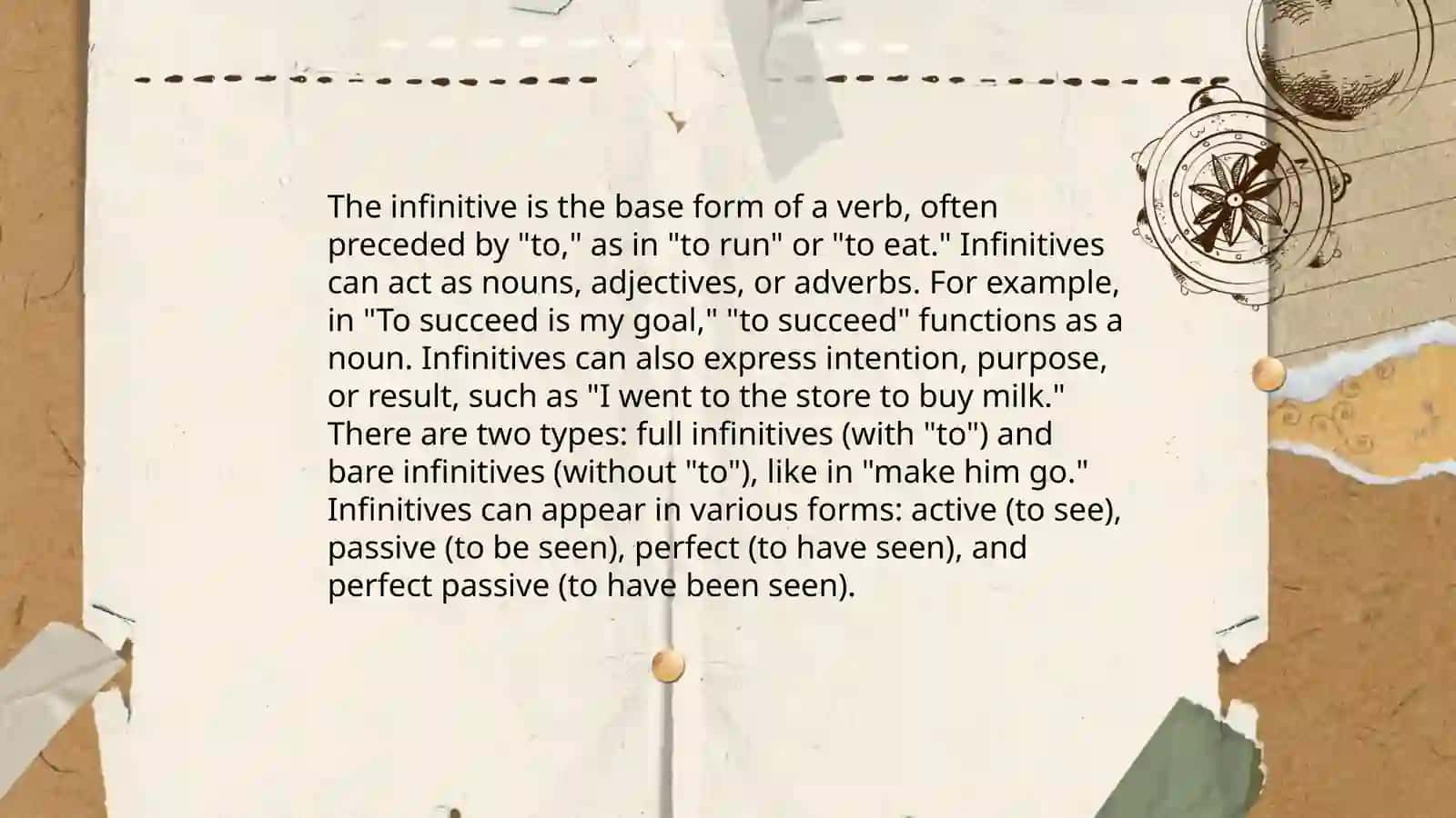 Infinitive 4