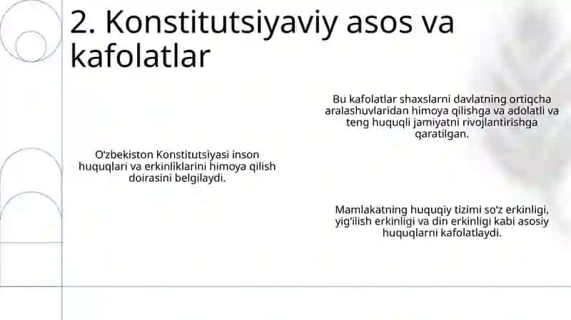 Oʻzbekistonda inson huquqlari va erkinliklari kafolatining yaratilishi 4