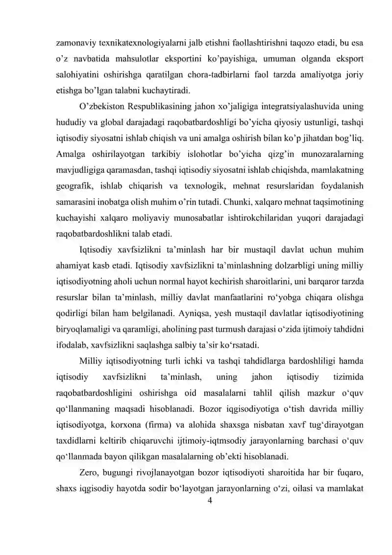 "O‘zbekistonning dunyoning rivojlangan davlatlari bilan iqtisodiy hamkorligi" 4