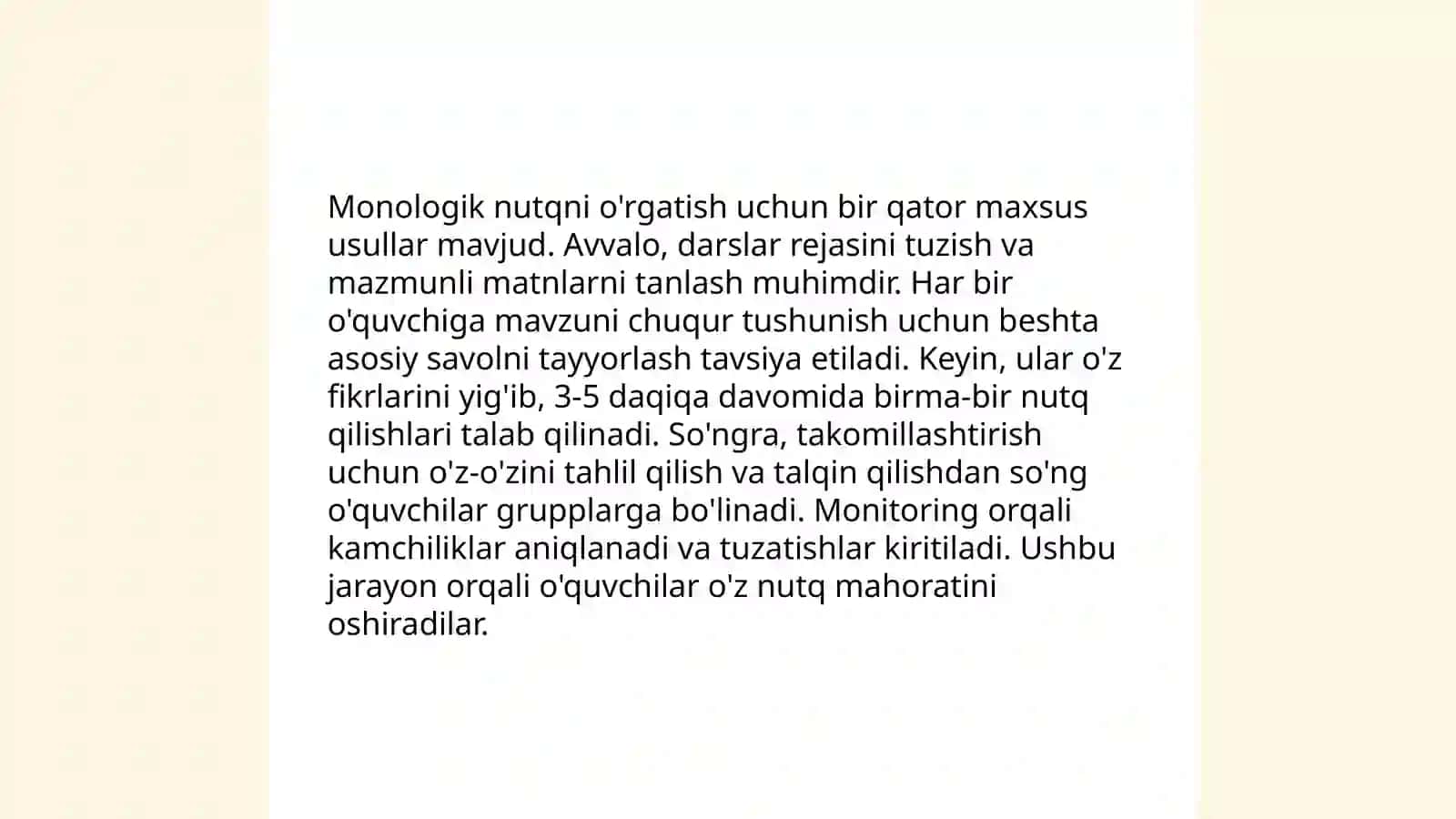 Eshitishda nuqsoni bo’lgan bolalar monologik nutqini rivojlantirish 4