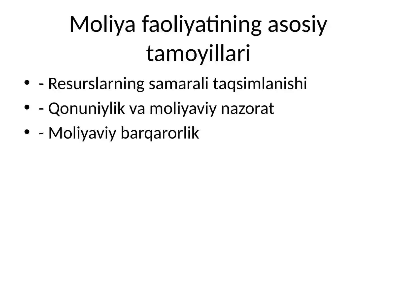 Moliya Asoslari Faniga Kirish 4