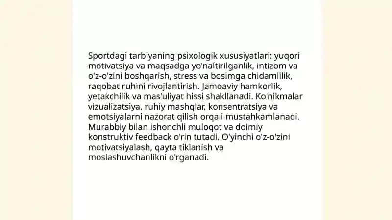 Sportdagi ta'lim-tarbiyaning pedagogik asoslari 4