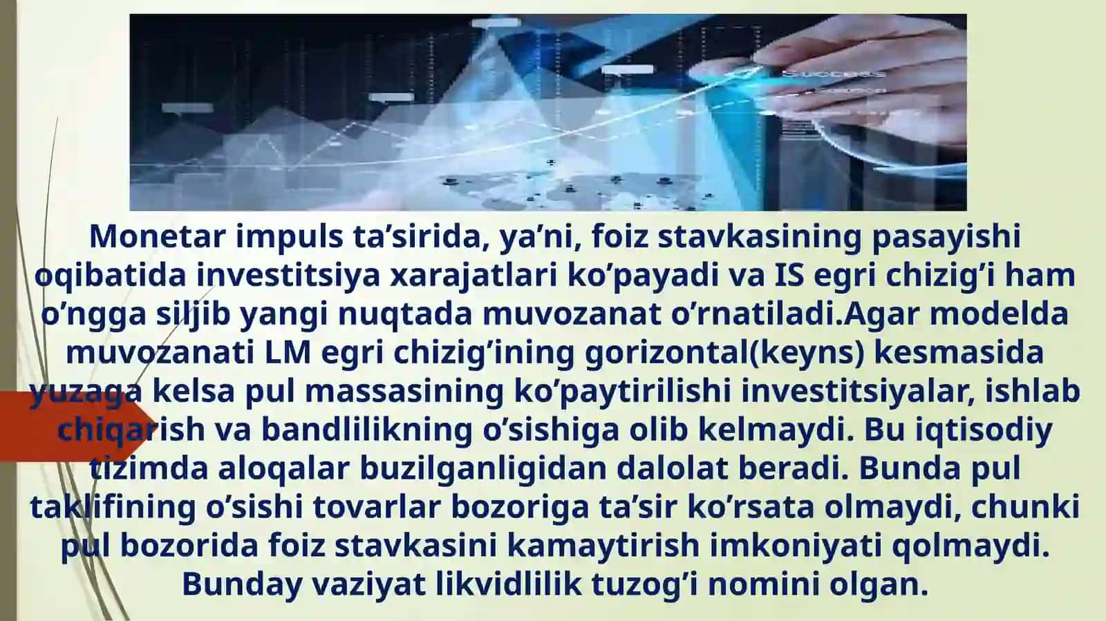 IS-LM modelida makroiqtisodiy muvozanat 4