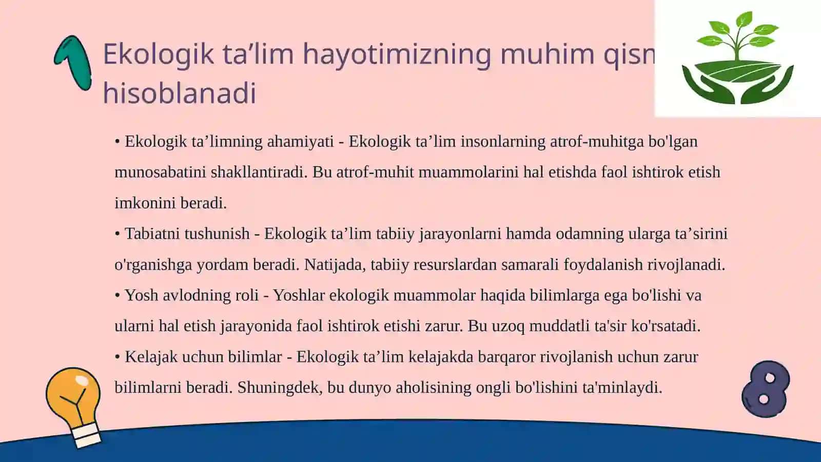 Ekologik taʼlim - kelajak uchun investitsiya 4