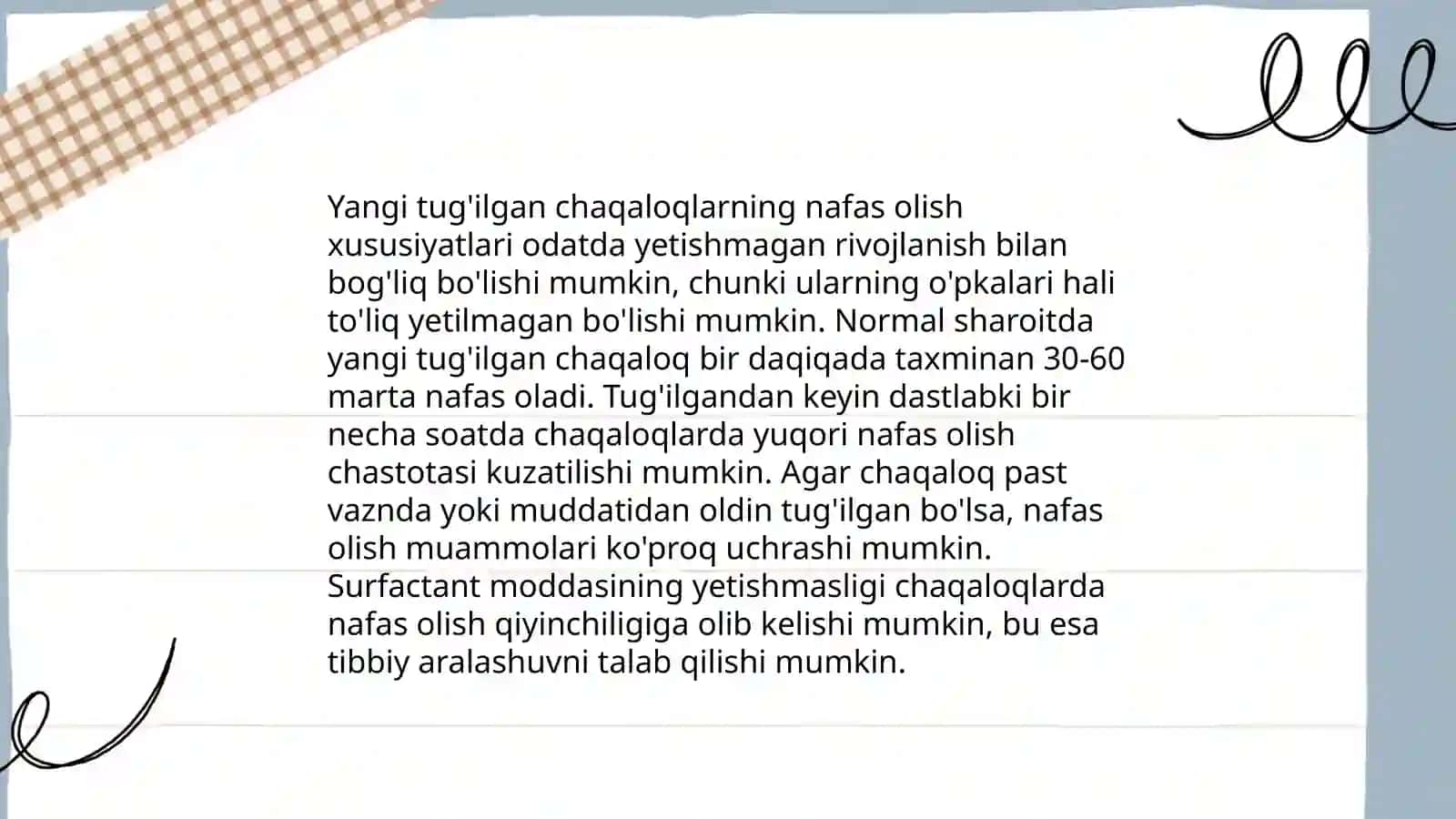 Nafas olish tizimining yosh xususiyatlari va gigiyenasi 4