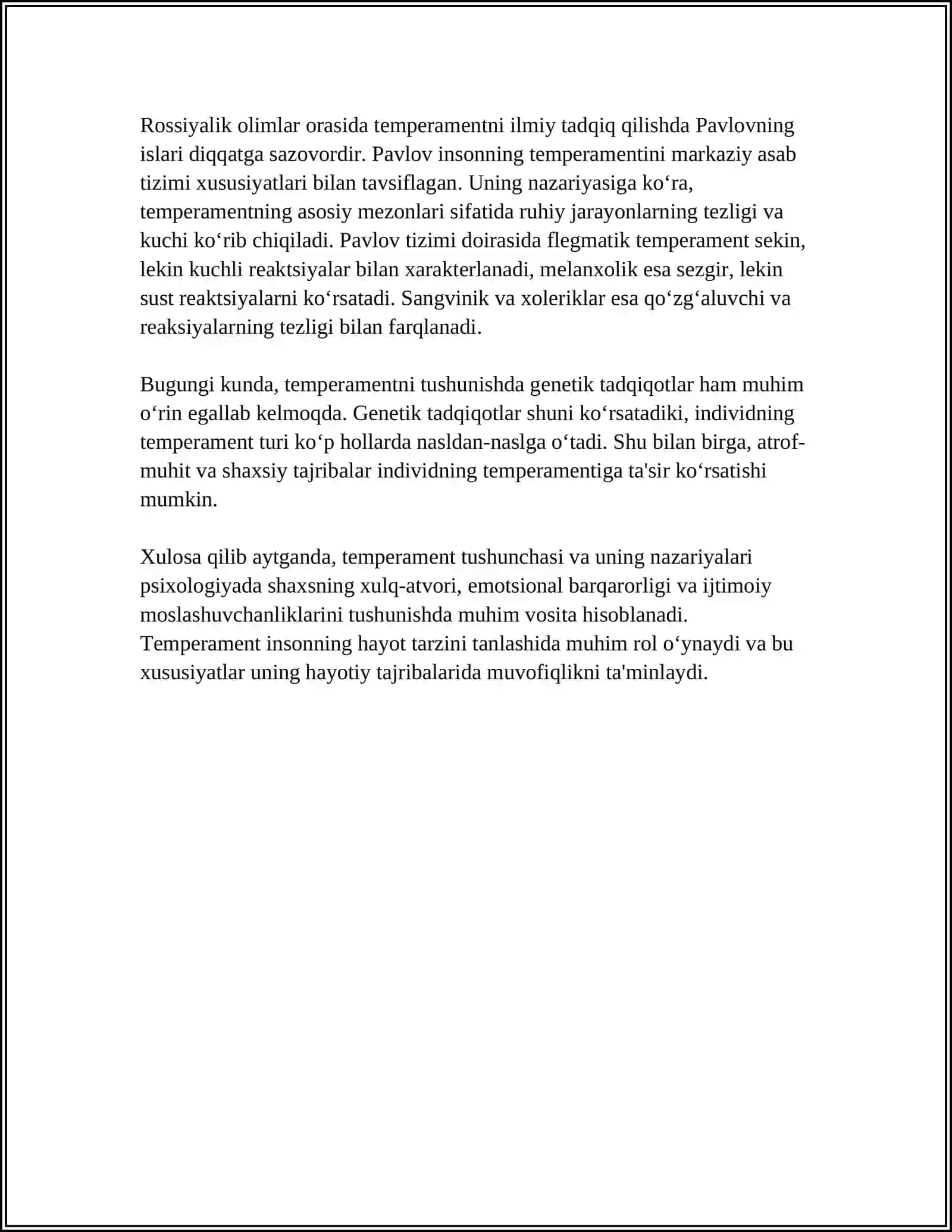 TEMPERAMENT VA UNING NAZARIYALARI 4