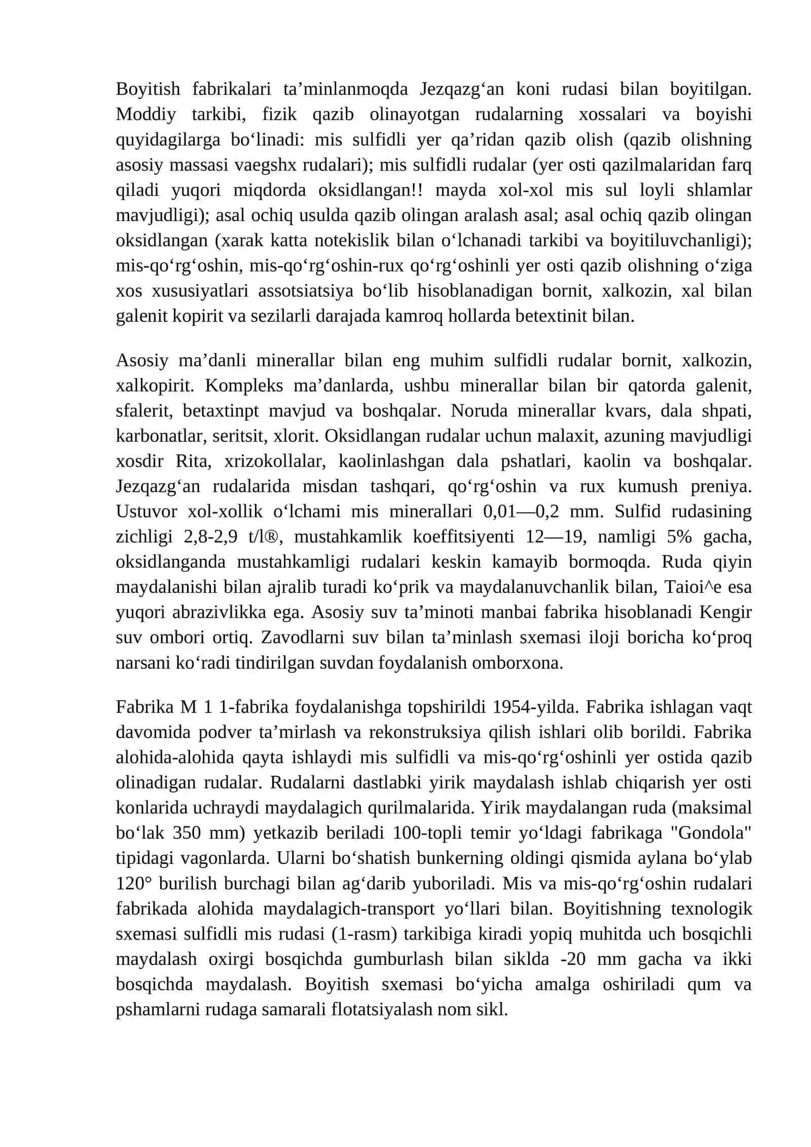 Djekazgan koni rudalarni boyitishda yanchish bo`limi xaqida ma’lumot 4
