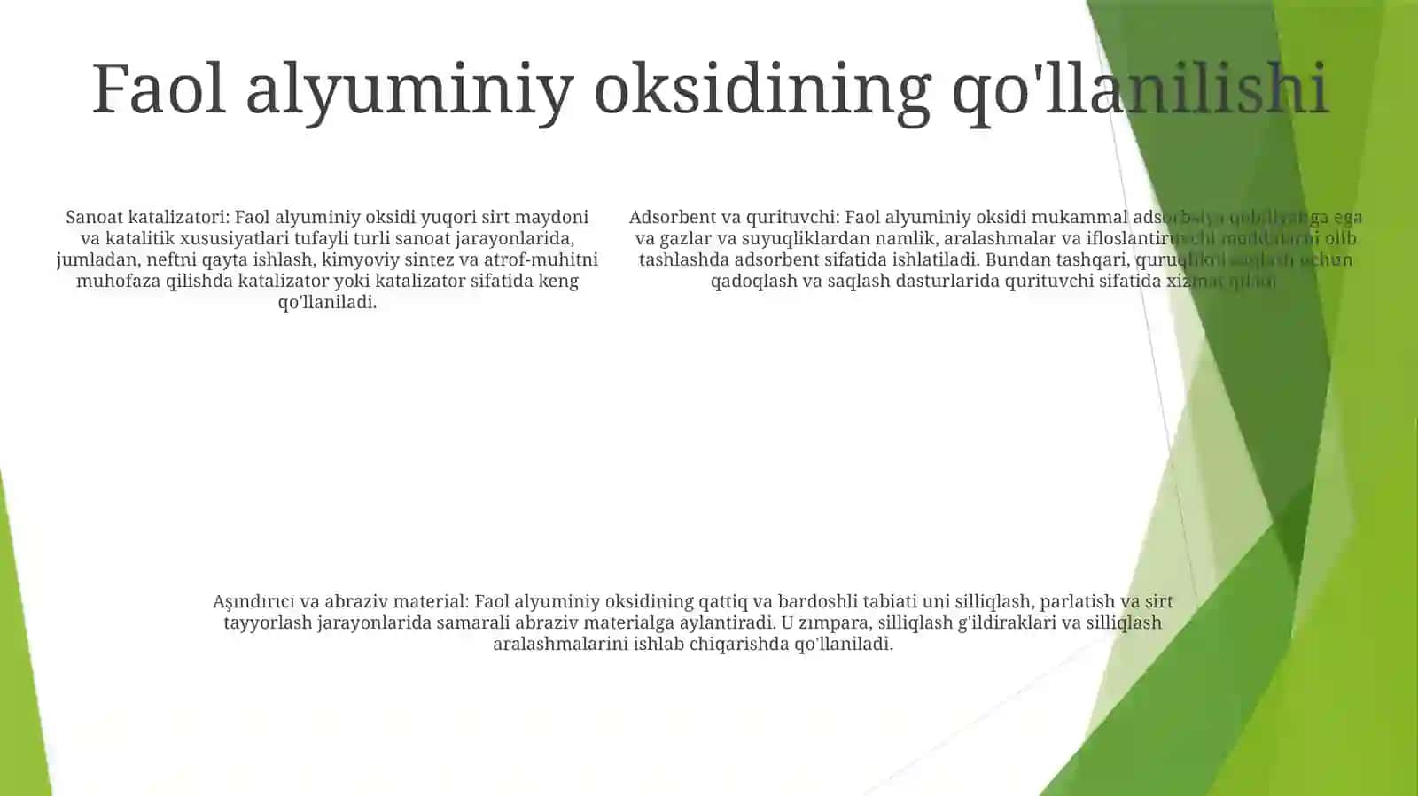 Faol Alyuminiy Oksidi 4