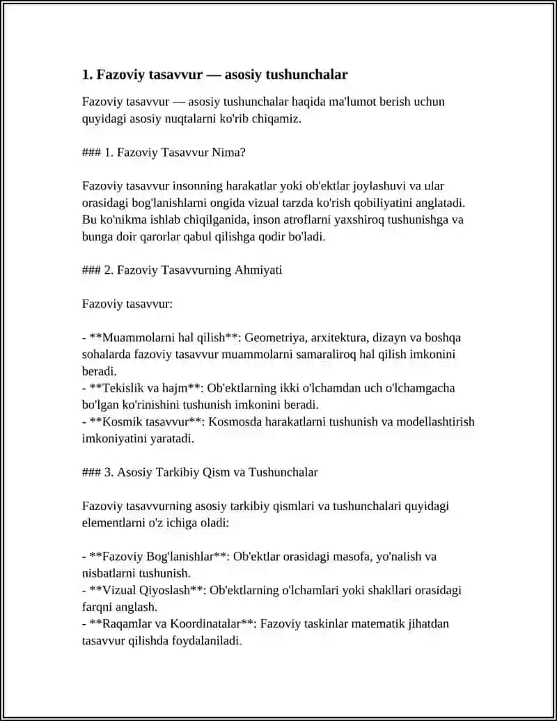 CHIZMACHILIK FANINI O’QITISHDA FAZOVIY TASAVVUR VA UNING TA’LIMDA TUTGAN O’RNI 4