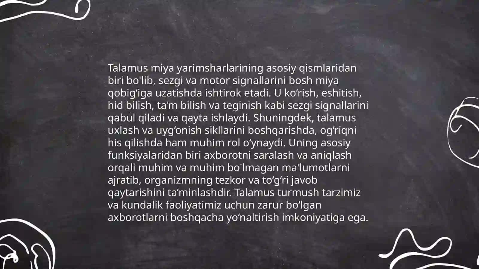 Talamus qismlari va ularning klinik ahamiyati 4