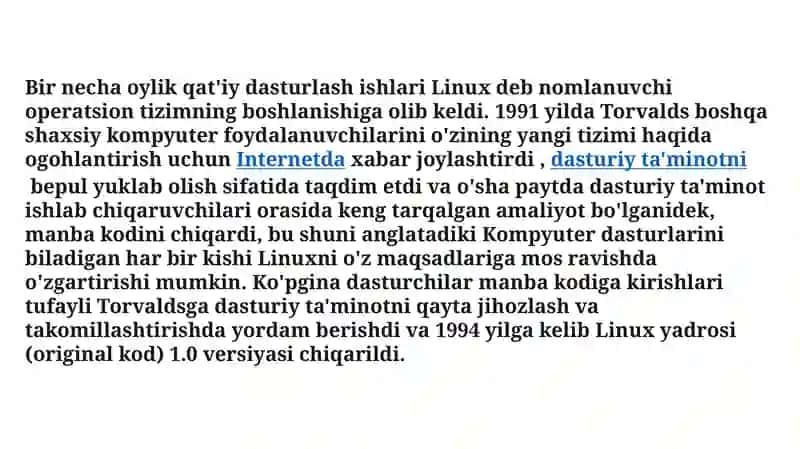 Linux yadrosi yaratilishi tafsilati 4