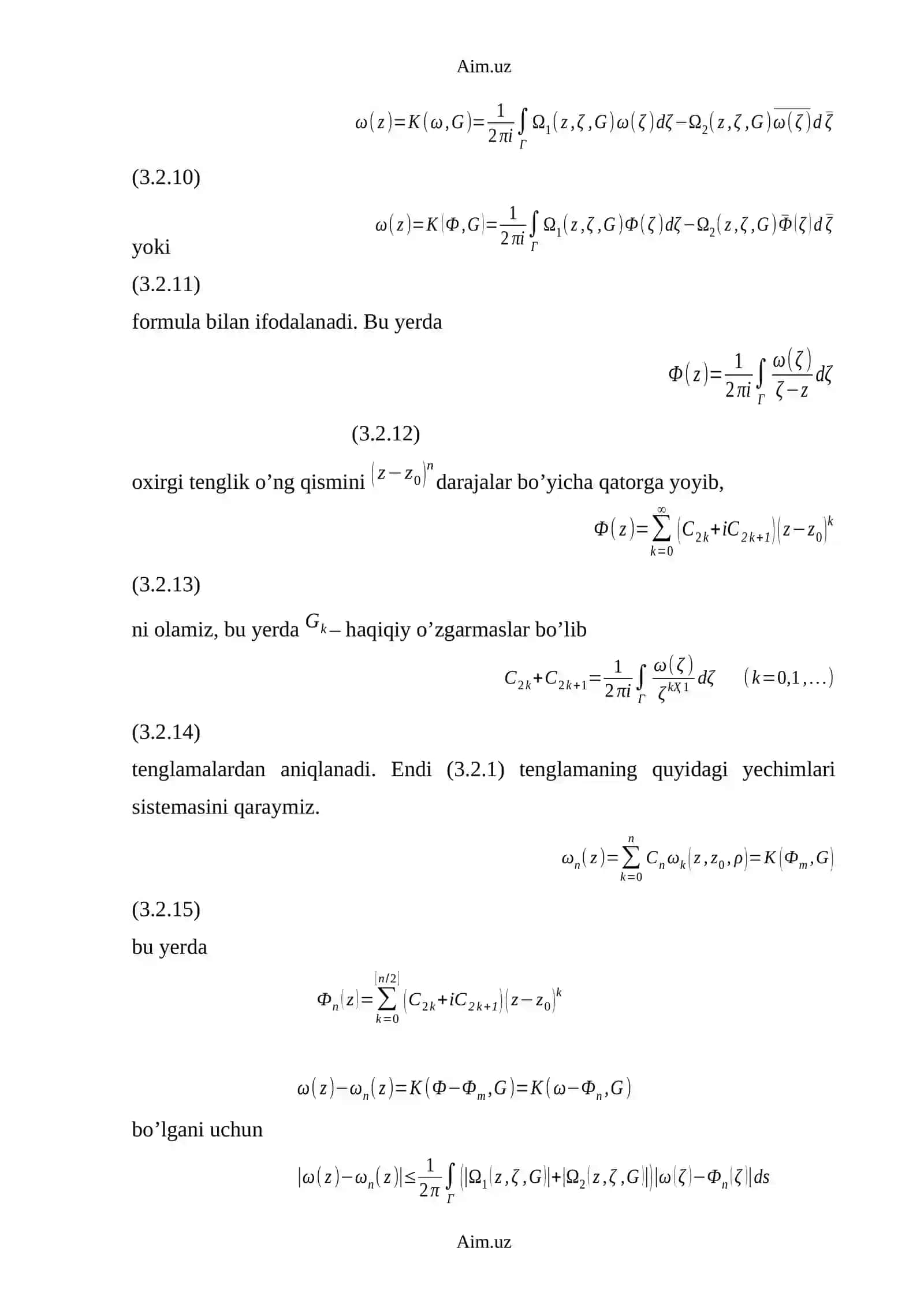 Umumlashgan analitik funksiyalar to’la sistemalari 4