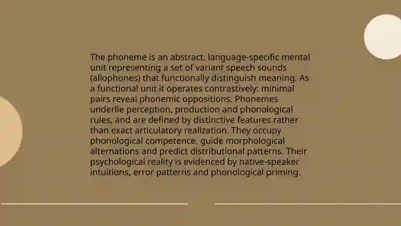 Phoneme Theory 4