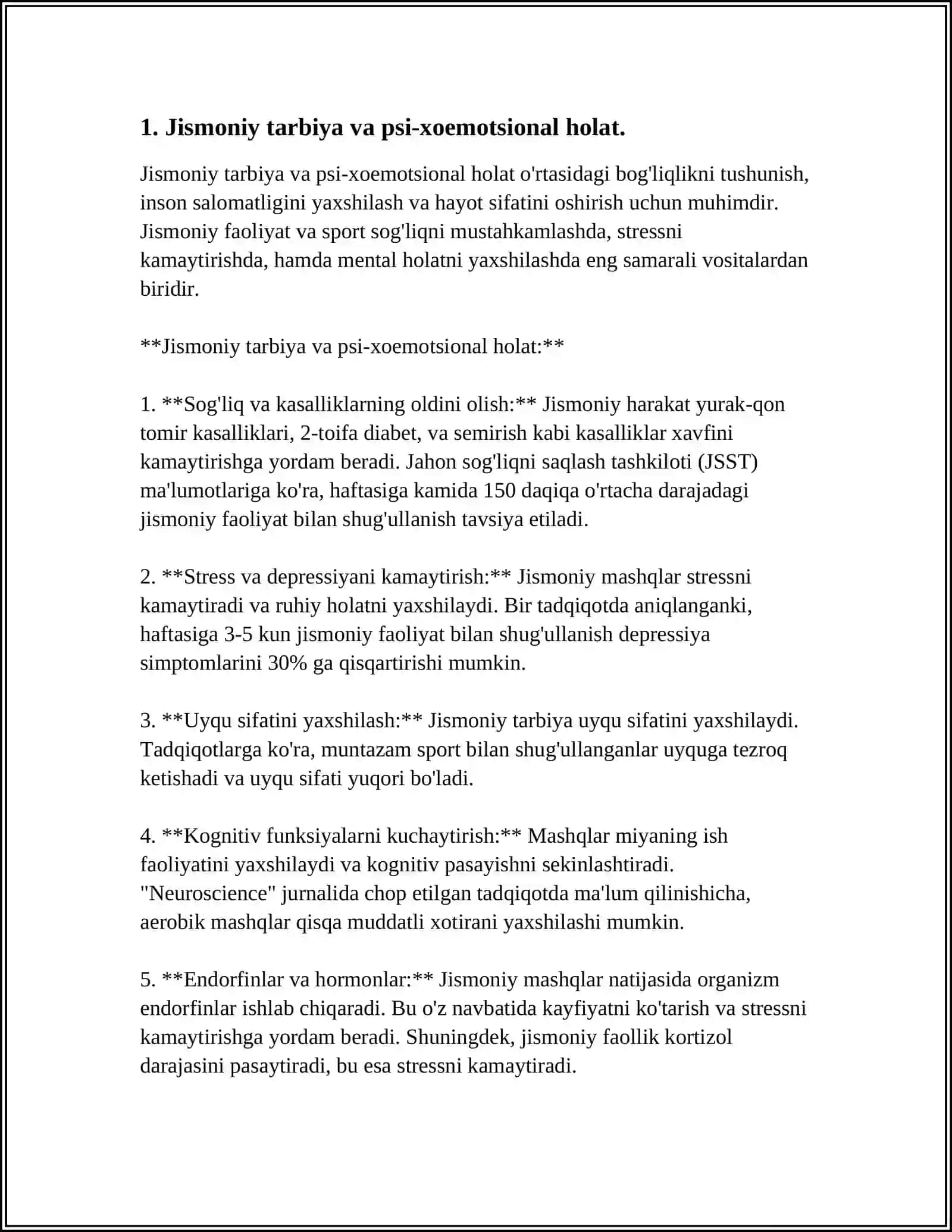 Talabalarning psi-xoemotsional va funksional holatini tartibga solishda jismoniy tarbiya vositalari 4