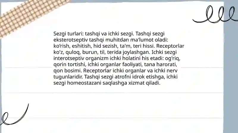 Sezgi uning turlari va xususiyatlari 4