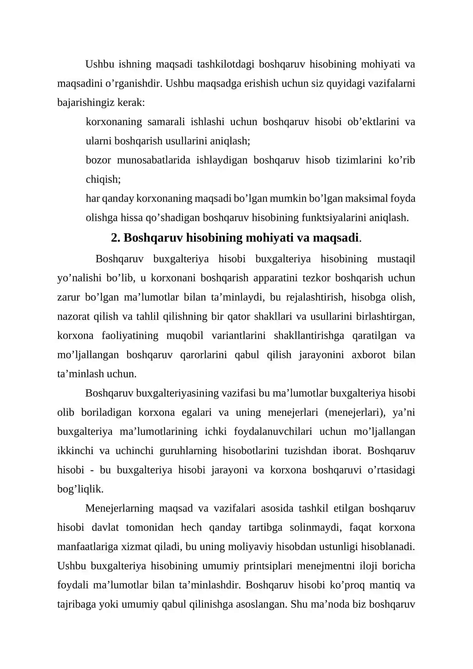 Boshqaruv hisobining maqsadi va vazifalari 4