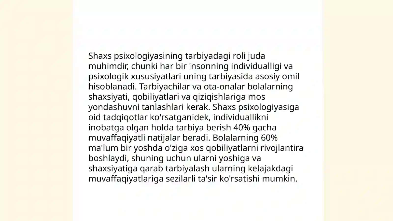 Tarbiya jarayonining psixologik asoslari 4