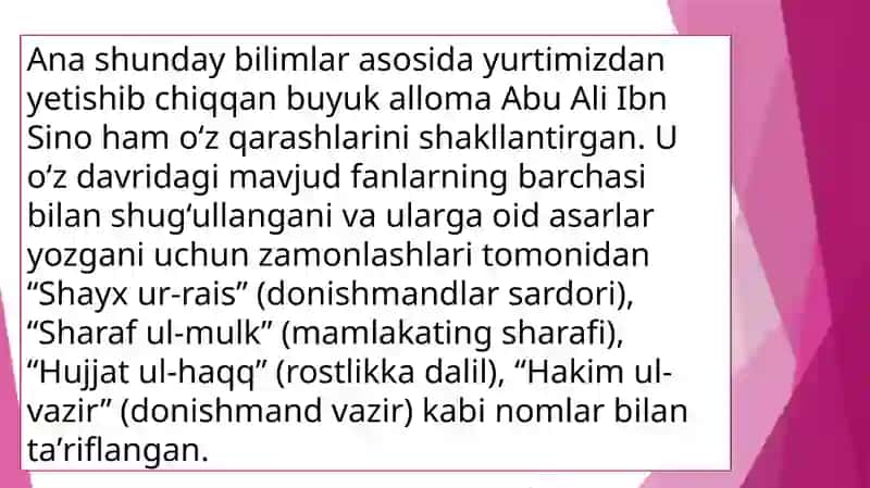 Ibn Sinoning Tibbiyotga Munosabati 4