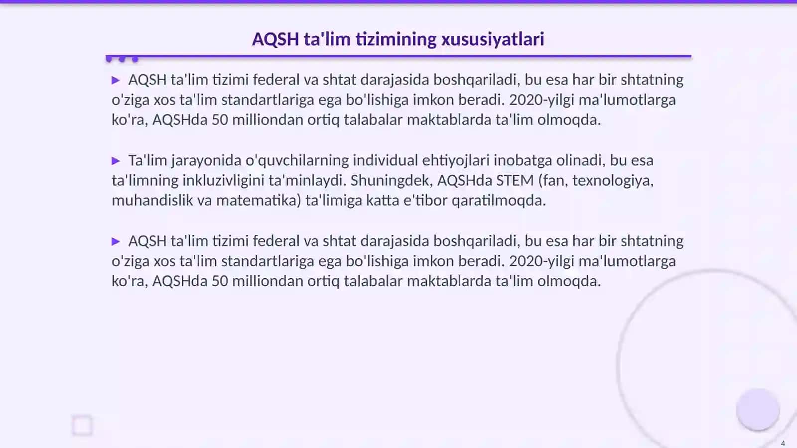 Rivojlangan mamlakatlarda ta'lim tizimlari 4