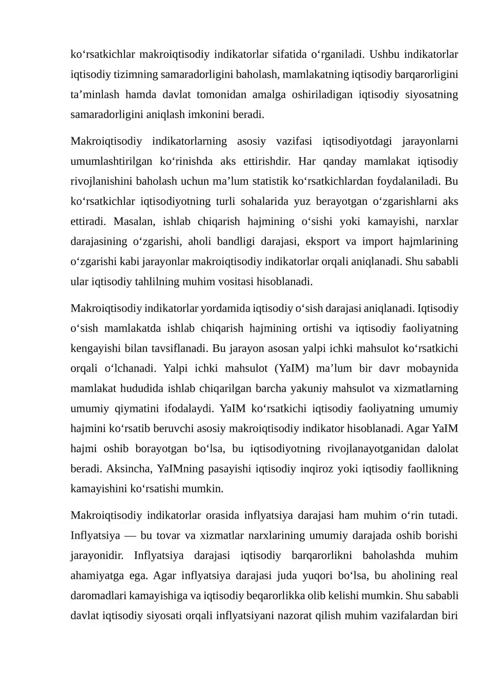 MAKROIQTISODIY INDIKATORLARNI ISHLAB CHIQARISH FUNKSIYALARI YORDAMIDA TADQIQ QILISH 4