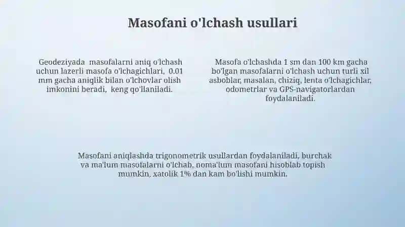 Vaqt, masofa, tezlik va ularning o‘lchov birliklari bilan tanishtirish metodikasi 4