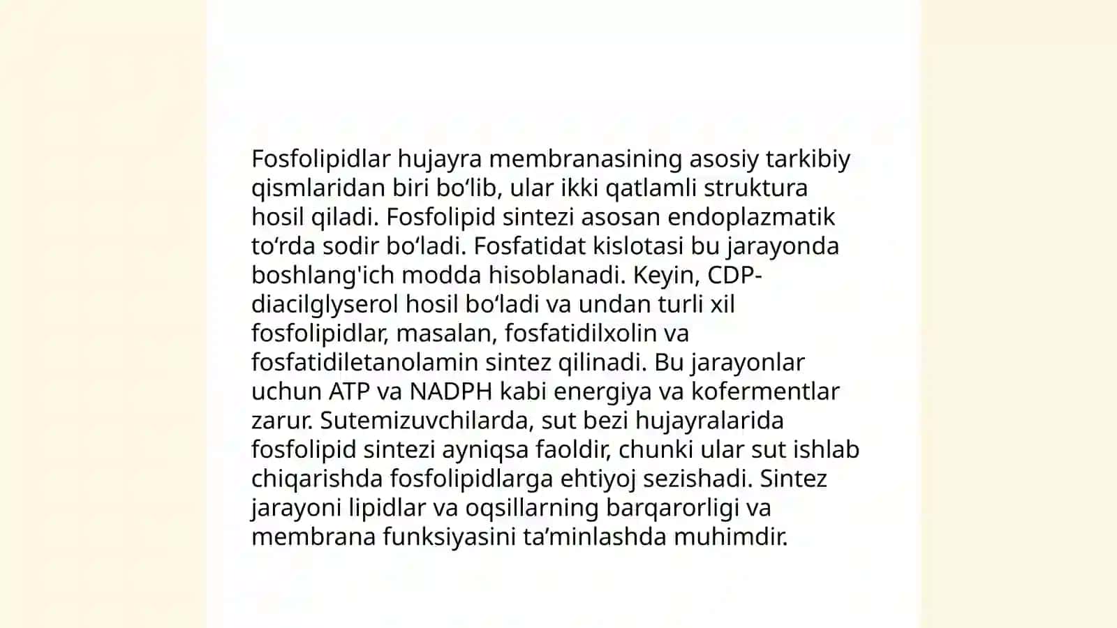 Fosfolipidlar almashinuvining buzilishi 4