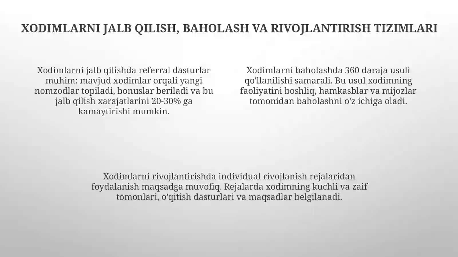 Personalni boshqarish. Zamonaviy menejment va menejmentning shakllari 4