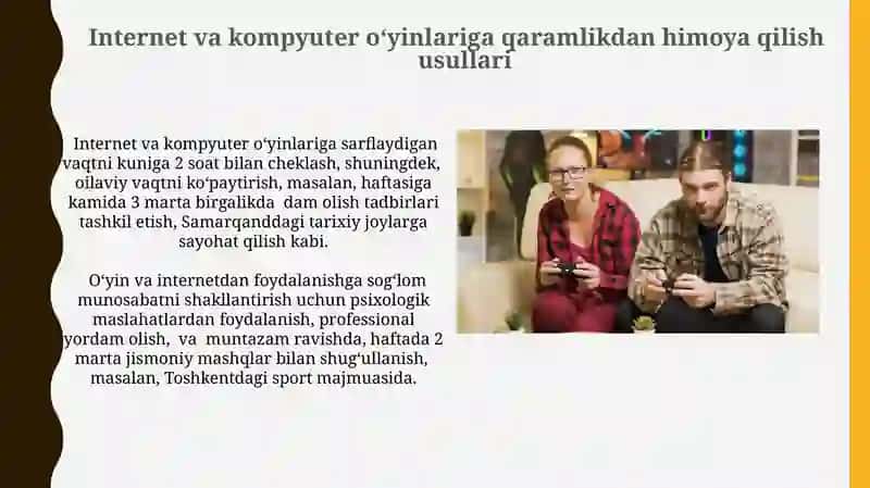 Internet va kompyuter oʻyinlariga qaramlik 4