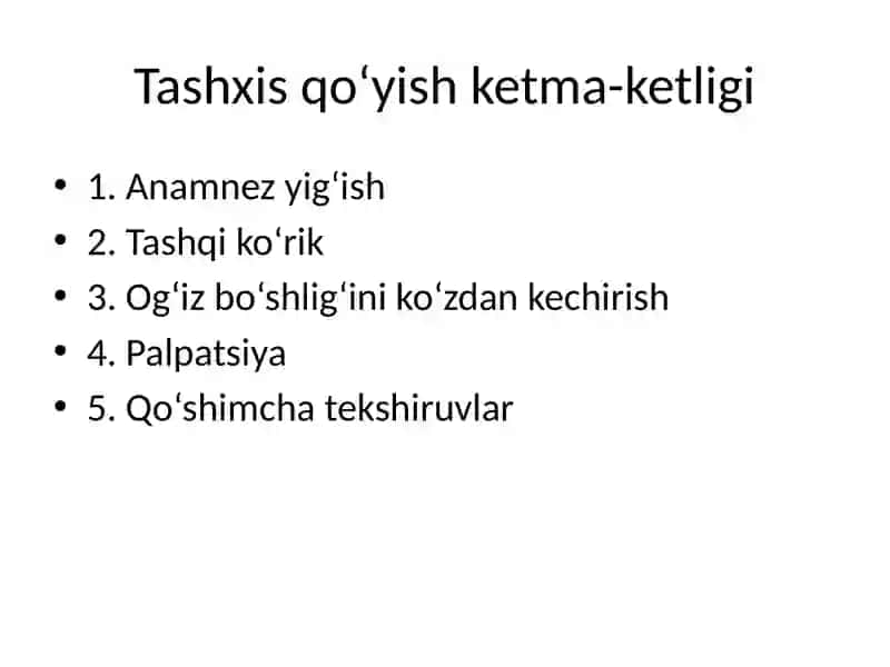Og‘iz bo‘shlig‘i shilliq qavati kasalliklarini tekshirish usullari 4