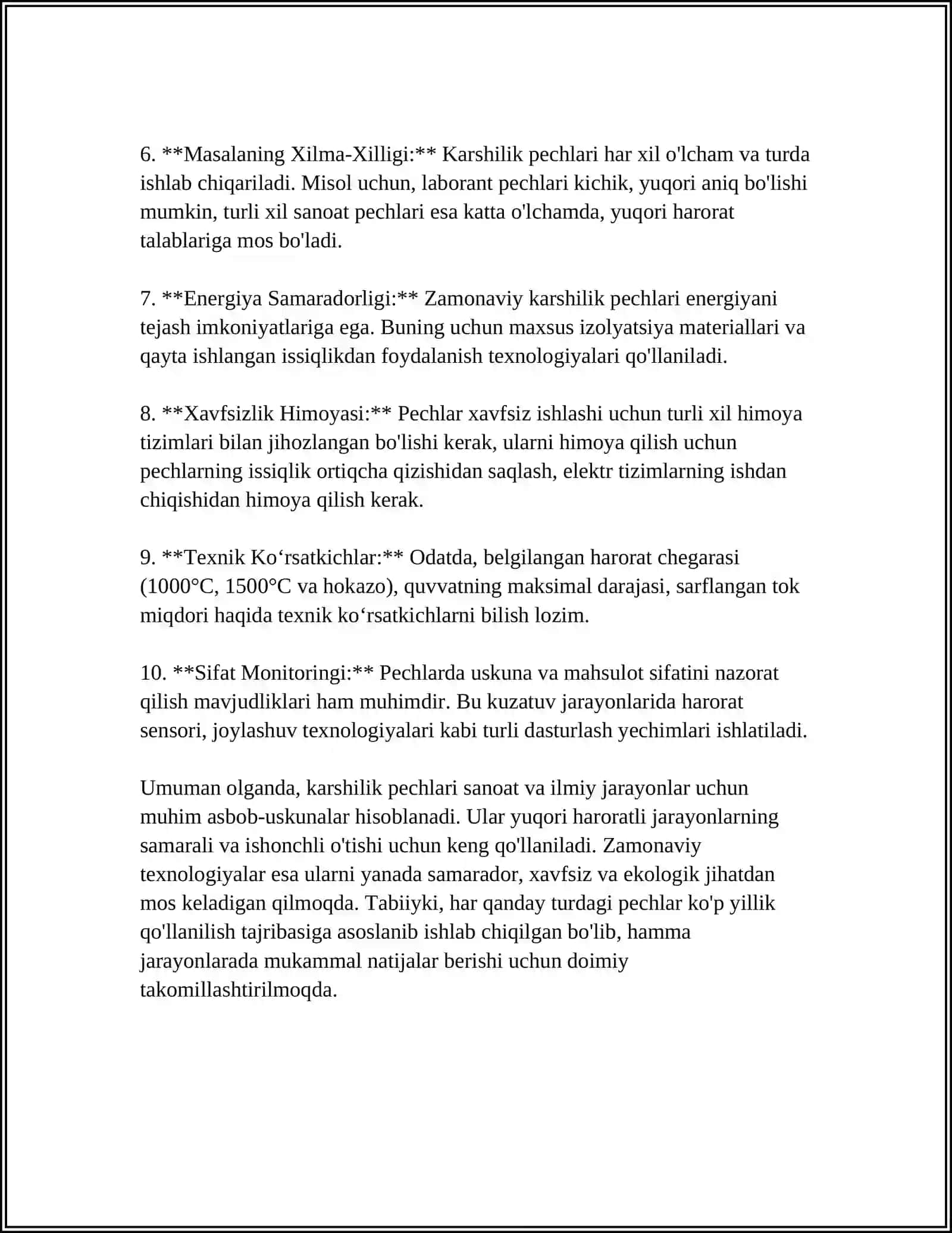 KARSHILIK PECHLARINING ELEKTR HISOBI 4