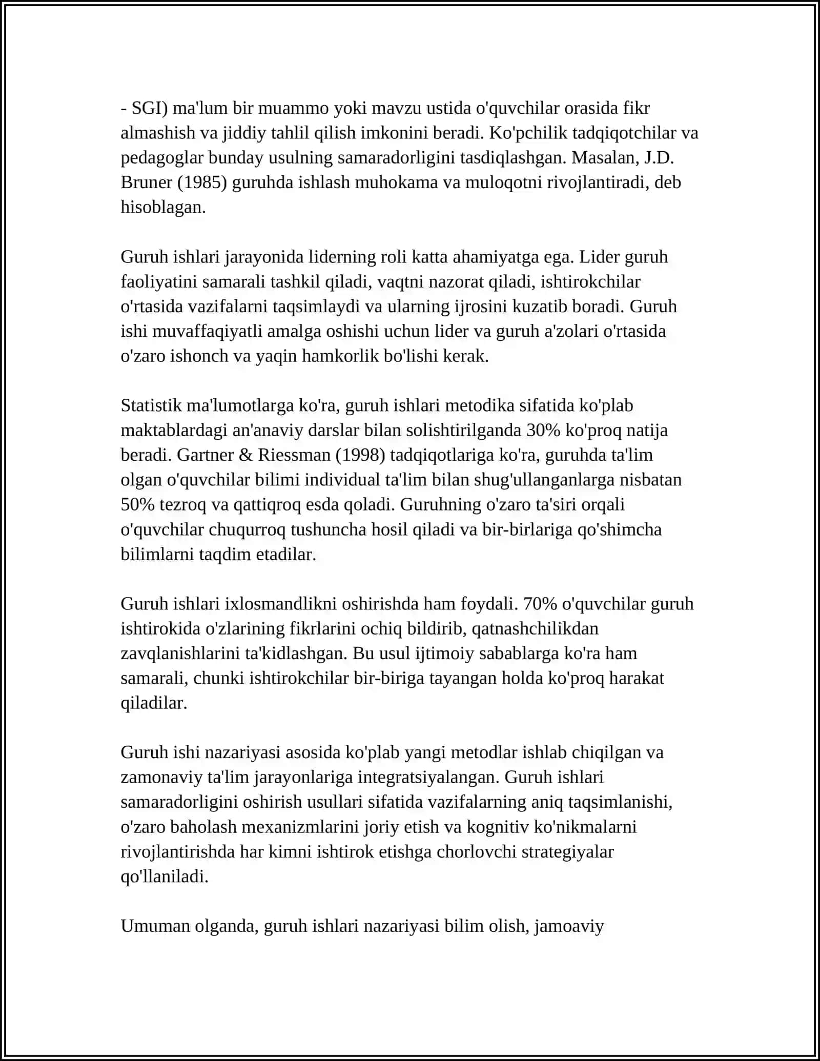 Guruh ishlari: Nazariy asoslari 4