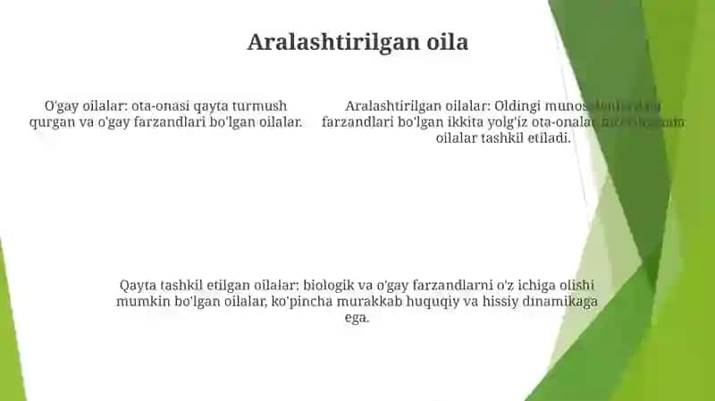 Hozirgi Zamon Oilalarning Turlar Va Ularning Mazmuni 4