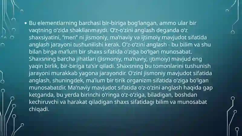 Yoshlarni ijtimoiy-o'zini anglashga tayyorlik nishalantirish 4