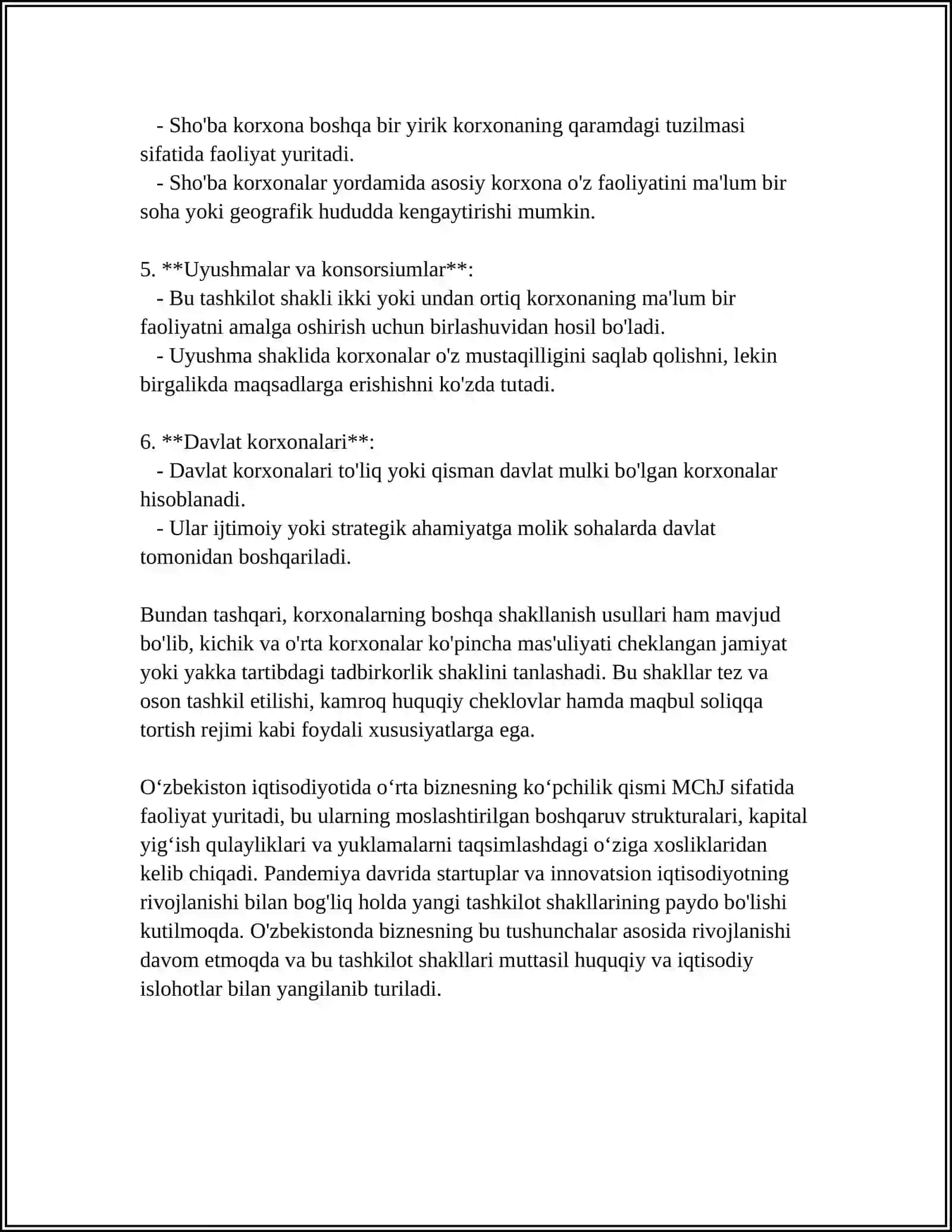 KORXONANING TAAHKILIY HUQUQIY SHAKILLARI 4
