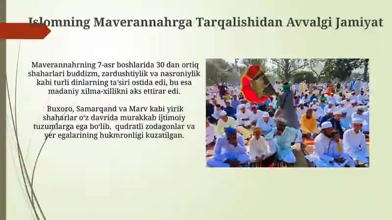 Islom dini tarqalishining ijtimoiy madaniy hayotga ta'siri 4