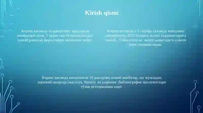 Ilmiy Maqola Rasmiylashtirish Talablari 4