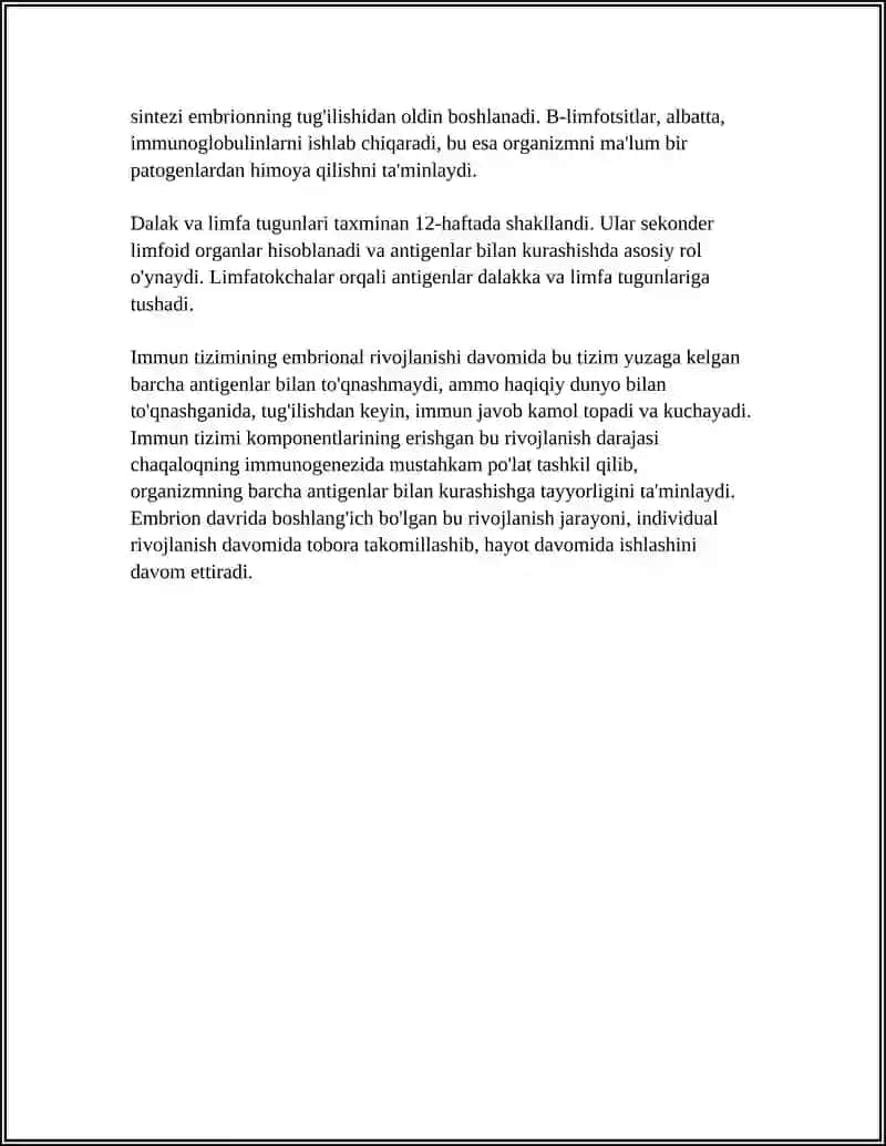INDIVIDUAL RIVOJLANISH DAVOMIDA IMMUN REAKSIYALARINING SHAKILLANISHI 4