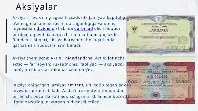 Qimmatli qog'ozlar 4