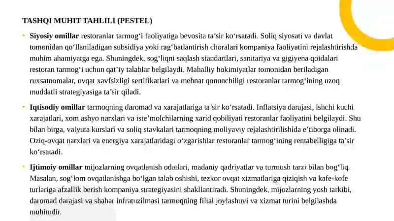 "COFFEE HOUSE”TURIZM KORPORATSIYASINING STRATEGIK BOSHQARUV TAHLILI 4