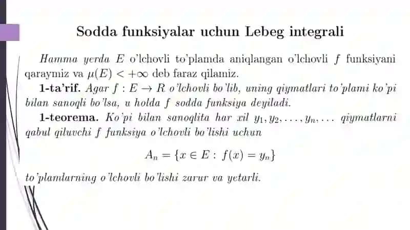 Lebeg integrali 4