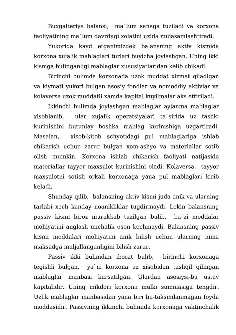 Buxgalteriya balansining iqtisodiy mazmuni va mohiyati 4