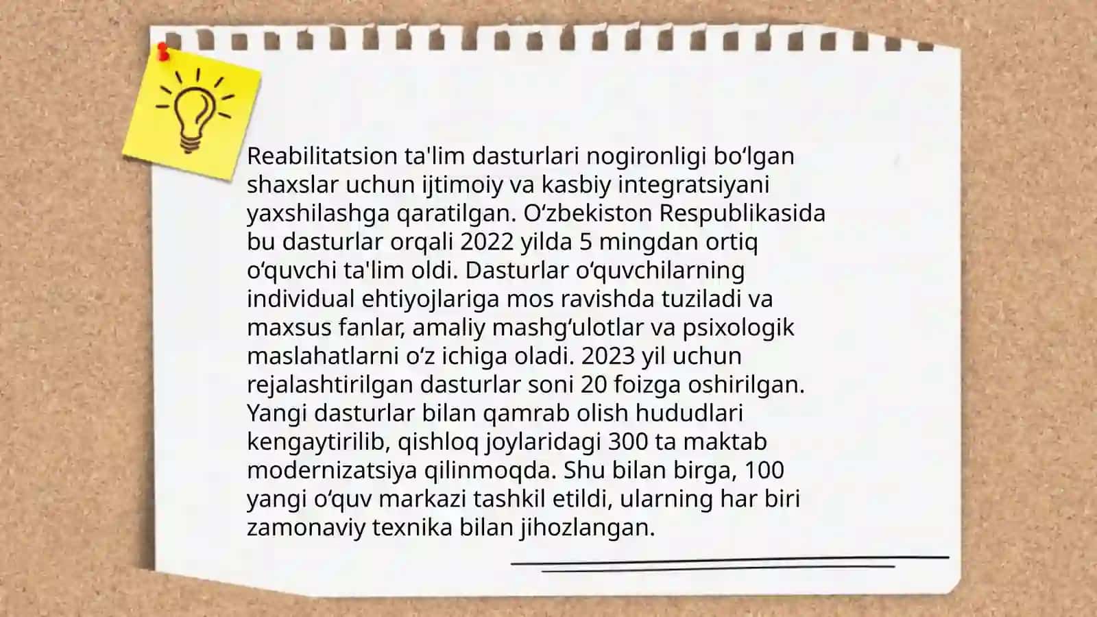 Imkoniyati cheklangan,uzoq muddat davolanishga muhtoj bolalar ta'limida rahbariyat va pedagoglarning vazifalarini planshetga solish 4