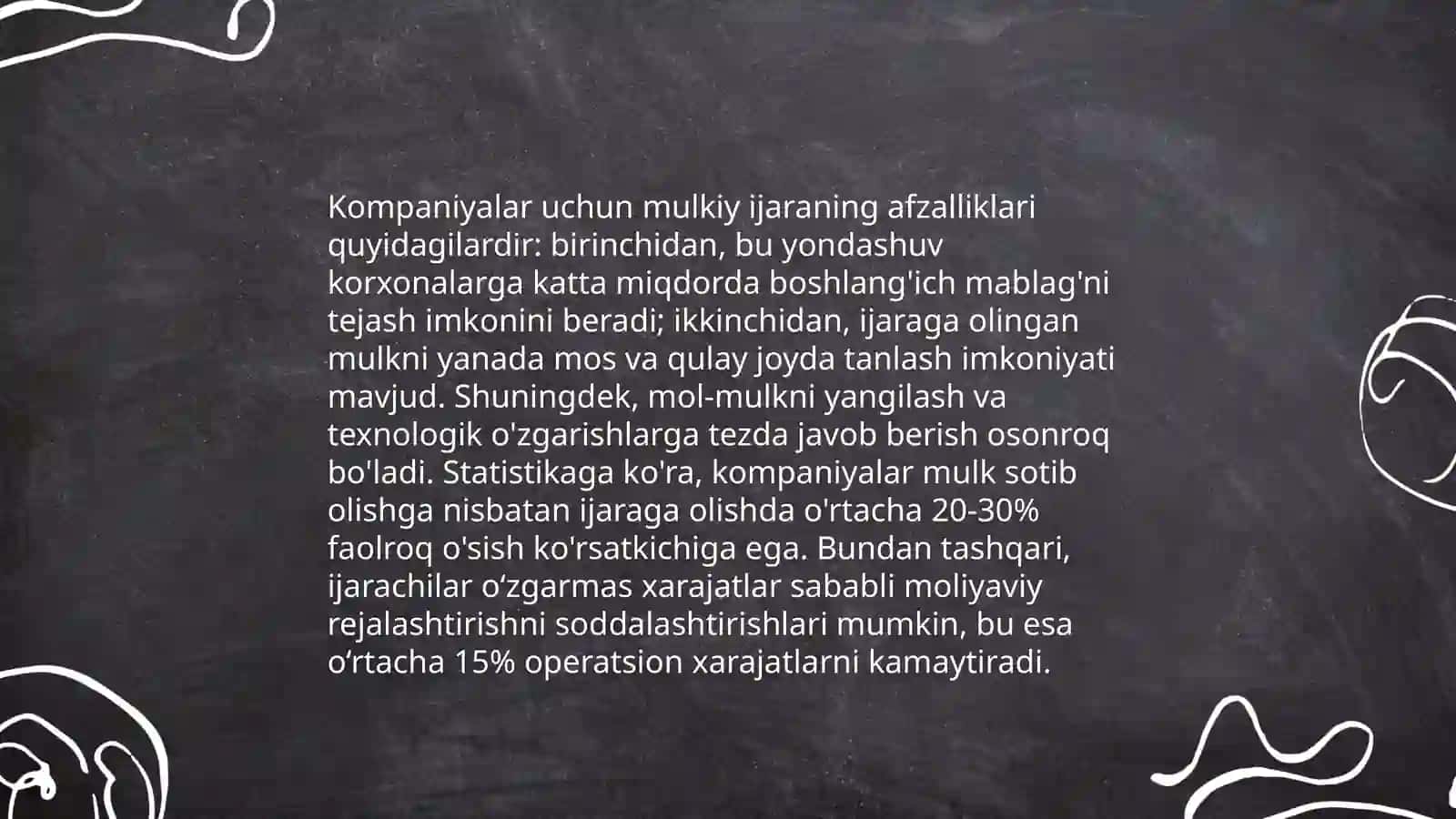 Kompaniyalarda mulkiy ijara yoki qarzga olinga kapital 4
