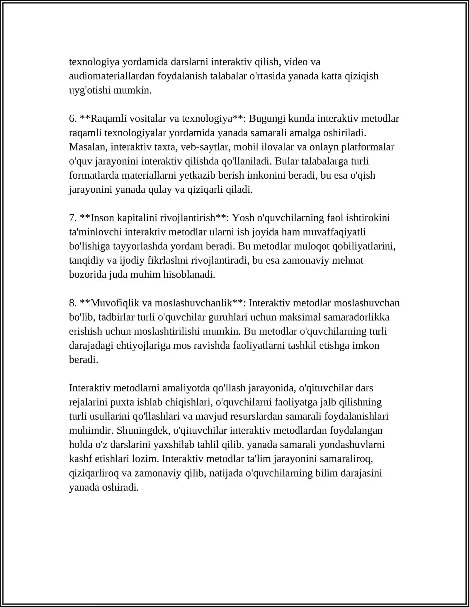 BOSHLANGʻICH SINF MATEMATIKA DARSLARIDA INTERAKTIV METODLARDAN FOYDALANISH 4