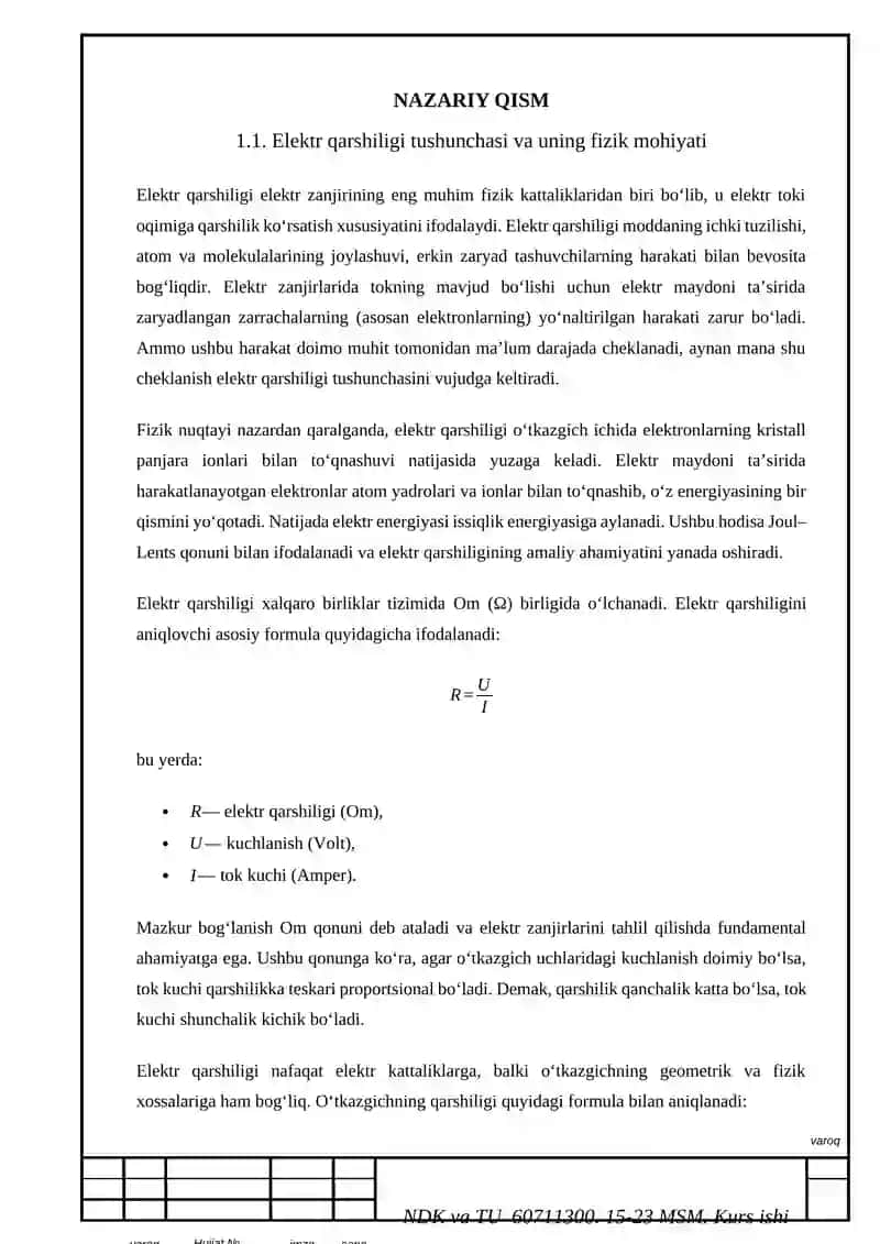 Multimetr yordamida elektr qarshiligini o‘lchash 4