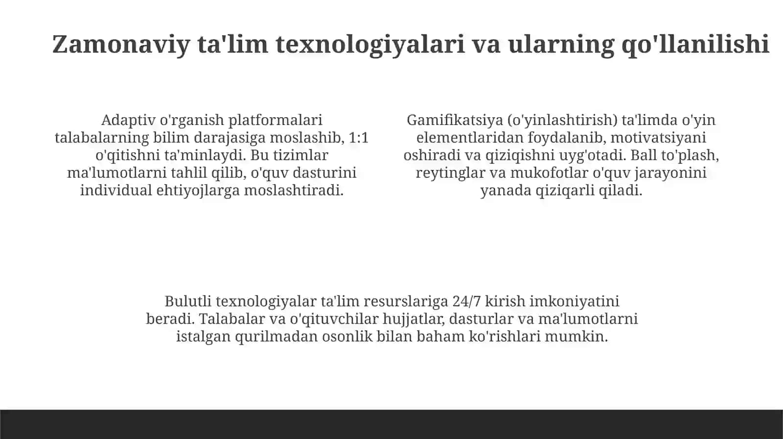 Ta'lim texnologiyalarining tarixi, kelajagi 4