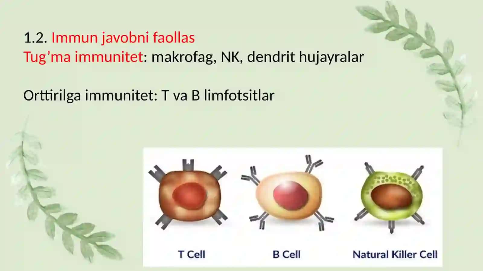 immunitet tizimi faoliyati bilan zamburug'li va parazitlar kasalliklar kelib chiqishidagi bog'liqlik 4